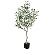 YOLEO Olivenbaum Künstlich 120cm kunstpflanze Künstliche Pflanzen groß...