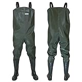 Wathose Herren Anglerhose mit Stiefel Gr 38-47 wasserdichte Watthosen Teich...
