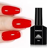 TOMICCA Gel Nagellack Rot, 15ml UV Nagellack Rot Soak Off Gellack Nagelkunst...