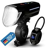 FISCHER Fahrrad LED-Frontlicht 100 Lux Fernlicht, mit Sensormodus,...