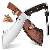 SMITH CHU Outdoor Messer Feststehende Klinge mit Scheide, Full Tang Survival...
