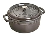 STAUB Gusseisen Bräter/Cocotte, Rund 24 cm, 3,8 L, Aromaregen Funktion für...