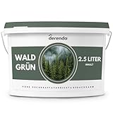 derendo Exklusive Wandfarbe grün 2,5L, hohe Deckkraft, Dispersionsfarbe innen,...