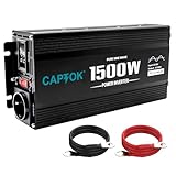 CAPTOK 1500 Watt Reiner Sinus-Wechselrichter 12V DC 220V AC mit...