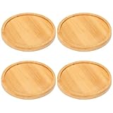 Pixaro 8 cm Kerzenteller Kerzenhalter - 4 Stücke Holzplatte Kerzenteller Holz,...