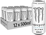 Monster Energy Ultra White - koffeinhaltiger Energy Drink mit sanftem...
