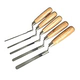 5 x Edelstahl-Fingerspitzkellen-Set – 6, 8, 10, 12, 14 mm, flacher Federhalter...