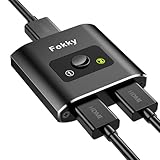 Fokky HDMI Switch HDMI Splitter 4K @ 60Hz, Aluminium Bi-Directional HDMI Switch...