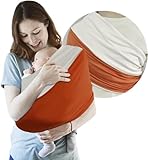 Queryifv Tragetuch Baby Neugeboren, Baby Carrier Wraps Elastisches Tragetuch...