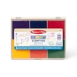 Melissa & Doug - Regenbogen-Stempelkissen, Mit 6 Farben auswaschbarer Tinte,...