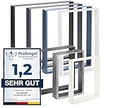 HOLZBRINK Tischbeine Metall Schwarz | Tischkufen/Tischgestell für Couchtisch,...