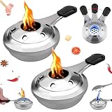 2 Stück Fondue Brenner, Mini Edelstahl Alkoholbrenner, Spiritusbrenner Fondue,...