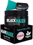 PEELUALS® Black Mask gegen Mitesser | Blackhead Peel-Off Maske + Maskenpinsel |...