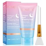 Collagen Night Wrapping Mask, Overnight Maske Gesicht, Korean Peel Off Facial...