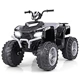 DREAMADE 24V Kinderquad ATV, Elektrofahrzeug mit Musik, Radio, LED-Lichtern &...