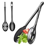 Hausfelder Salatbesteck schwarz zweiteilig, Salatbesteck und Salatzange...