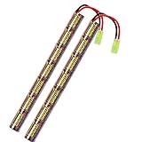 melasta 2pack 2 / 3A 8,4 V Airsoft Akku NIMH 1600mAh Stick Akku Compatible with...