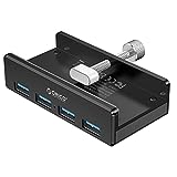 ORICO USB Hub Clip-Typ, 4 Port USB 3.0 Hub 5 Gbps Super Speed Mini Aluminum...