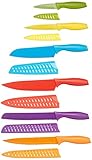 Amazon Basics Messer-Set, bunt, 12-teilig