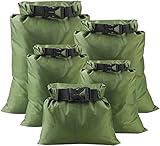 kuou 5 x wasserdichte Tasche, leicht, Grün (1,5 l + 2,5 l + 3,5 l + 4,5 l + 6...