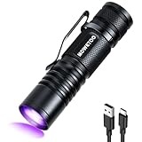 MOWETOO UV Taschenlampe Aufladbar - Mini LED UV Lampe Schwarzlicht Taschenlampe,...