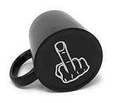 Laser Tattoo - Sag es ohne Worte - Die Kaffeetasse mit dem Mittelfinger auf der...