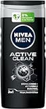 NIVEA MEN Active Clean Duschgel (250 ml), pH-hautneutrale Pflegedusche mit...