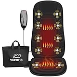 Snailax 10 Vibrationsmotoren Massagesitzauflage mit Wärme, Massageauflage mit...