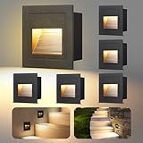 VivaLet 6 Stück LED Treppenbeleuchtung 3W 300LM, Wandbeleuchtung 230V 3000k,...