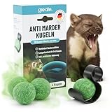 greate 4X Anti Marder Kugeln - Marderschreck Auto Duftkugeln inkl. Halterung -...