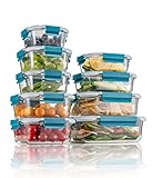 Glas-Frischhaltedosen Set Meal Prep Boxen für Lebensmittel,18 Teile (9...