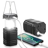 LED Campinglampe Solar, Wasserdicht LED Camping Laterne, Notfallleuchte mit...