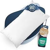 CALMONT 3-Kammer Daunenkissen 40x80 I flauschig & Allergiker geeignet I...