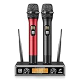 TONOR Wireless Funkmikrofon UHF Professionelles dynamisches drahtloses Dual...