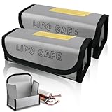 Noviatrix 2 Stück Lipo Safe Bag, Akku Tasche Feuerfest, Explosionsschutz...