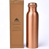 RAJRANG Kupfer Wasserflasche 1L Reine Kupferflasche, Auslaufsicher, Langlebig,...