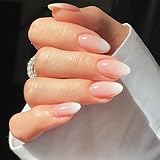 24 Stück Press on Nails Almond - Rosa Farbverlauf Künstliche Nägel Mittel -...