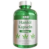 5kind Hanföl Kapseln, hochdosiert, 2000 mg – 180 Weichkapseln mit...