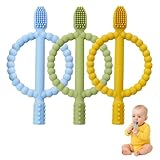 Baby Beißspielzeug 3 Stück – Silikon Zahnungshilfe für Babys ab 3 Monaten...