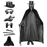 WIAZZLUK Pest Doctor Maske Plague Doctor Costume Pestdoktor Kostüm Halloween...