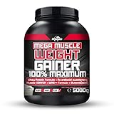 BWG Mega Muscle Weight Gainer 100% Maximum - perfekt für HardGainer und...