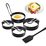 KATIMI 4 Stück Spiegeleiform, 2,95/3,93 Zoll Pancake Form, Antihaft...