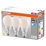 OSRAM LED-Lampe, Sockel: E27, Kalt weiß, 4000 K, 11 W, Ersatz für...