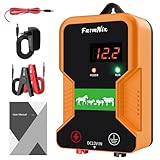 12V Weidezaungerät mit LED Anzeige, 2J Wasserdicht Elektrischer Weidezaun 230V...