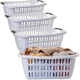 Sustania Wäschewanne 4er Set 55x37x20 cm, 30L Kunststoff, Ergonomische...