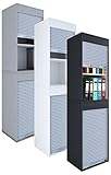 VCM Holz Büroschrank Aktenschrank Rollladen Rollladenschrank Schrank Ordner...