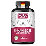 Raibu D-Mannose Kapseln mit Cranberry - 2100 mg D Mannose pro Tagesdosis - 160...