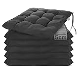 Brandsseller 6er Set Stuhlkissen 40x40x5 cm Sitzkissen Polster Stuhlauflage mit...