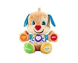 Fisher-Price Lernspaß-Hündchen mit drei Stufen | sprechendes Kuscheltier mit...