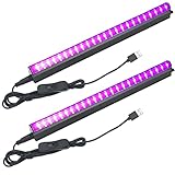 Eleganted Schwarzlicht Röhre 2pcs 5W USB UV LED Schwarzlicht Lamp 395nm Black...